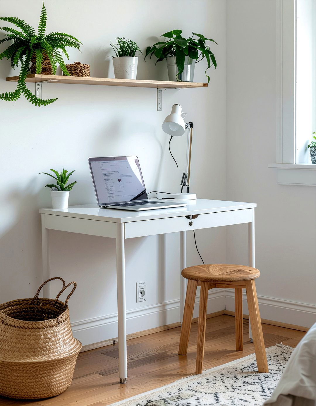 Small Folding Wall Desk - 30 cheap bedroom furniture ideas