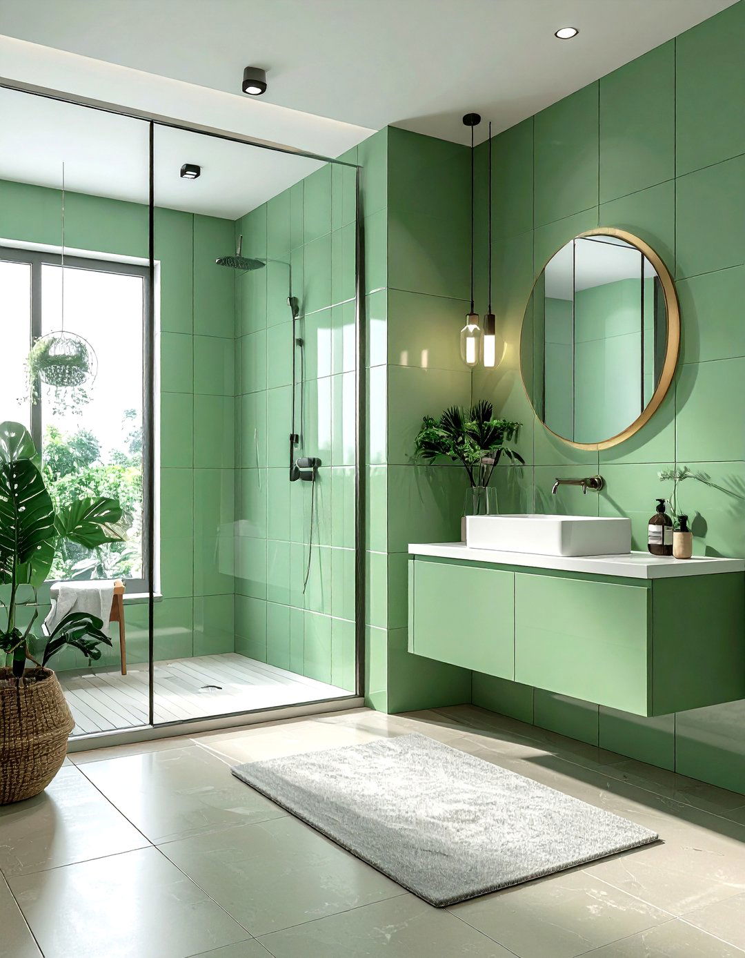 Small Green Bathroom - 30 green bathroom decor ideas