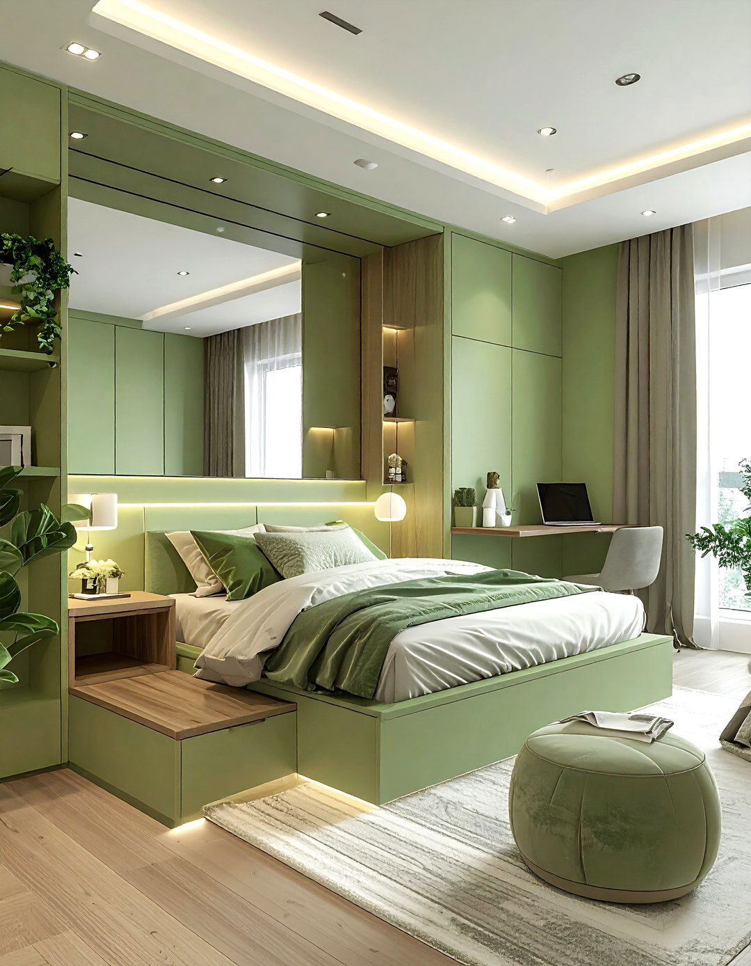 Small Green Bedroom - 30 contemporary green bedroom ideas
