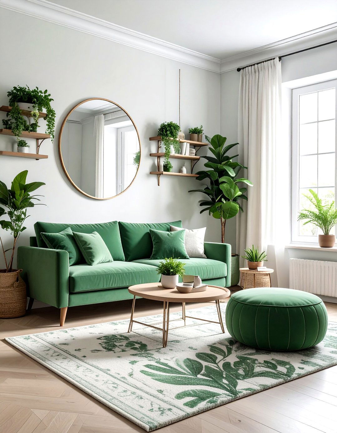 Small Green Boho Living Room - 30 bohemian green living room ideas
