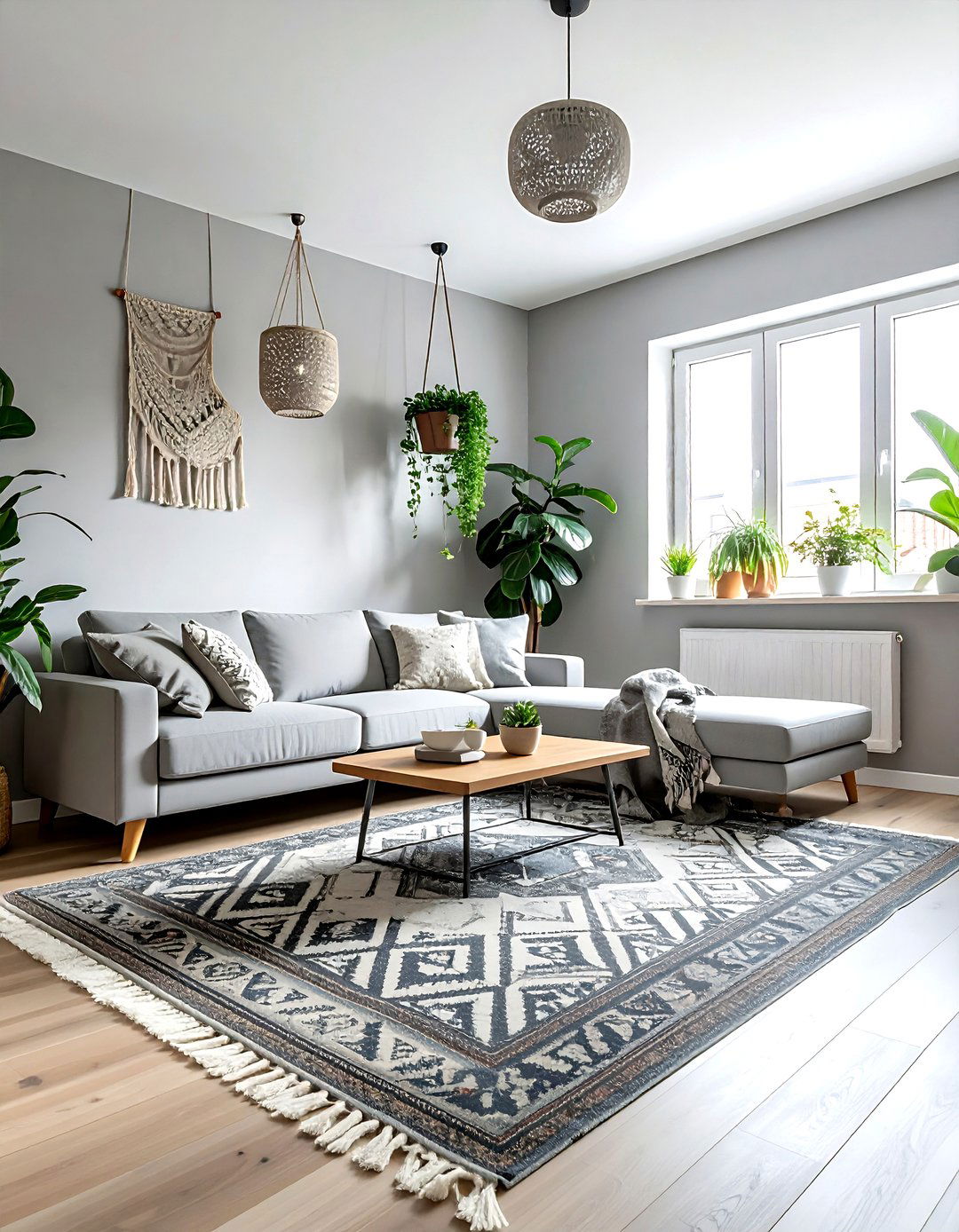 Small Grey Boho Living Room - 30 bohemian grey living room ideas