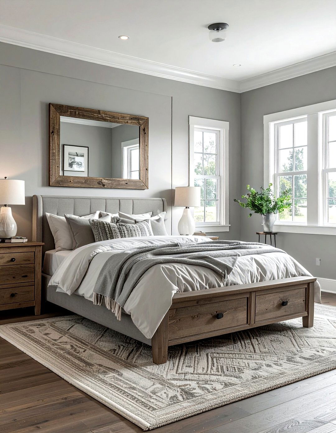 Small Grey Farmhouse Bedroom - 30 farmhouse grey bedroom ideas