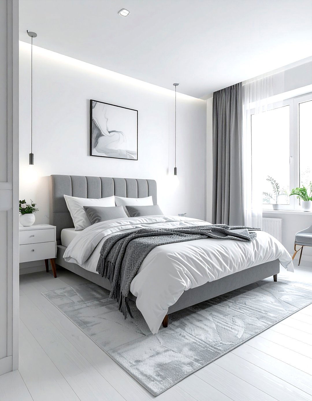Small Grey White Bedroom - 30 grey and white bedroom ideas