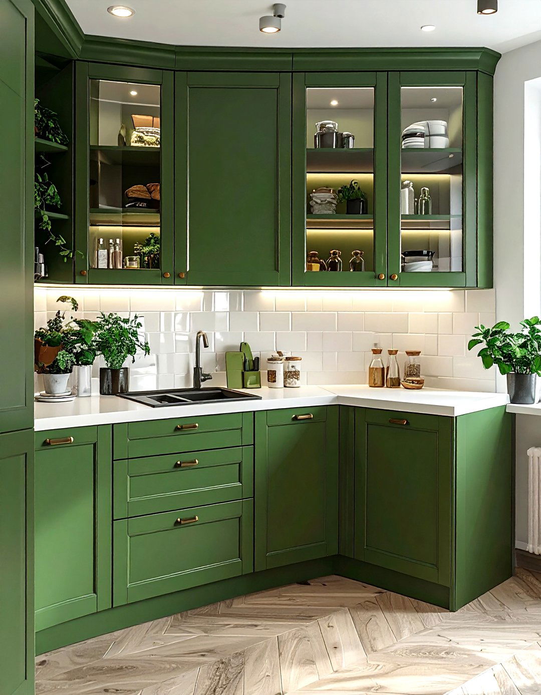 Small Hunter Green Kitchen - 30 hunter green kitchen ideas