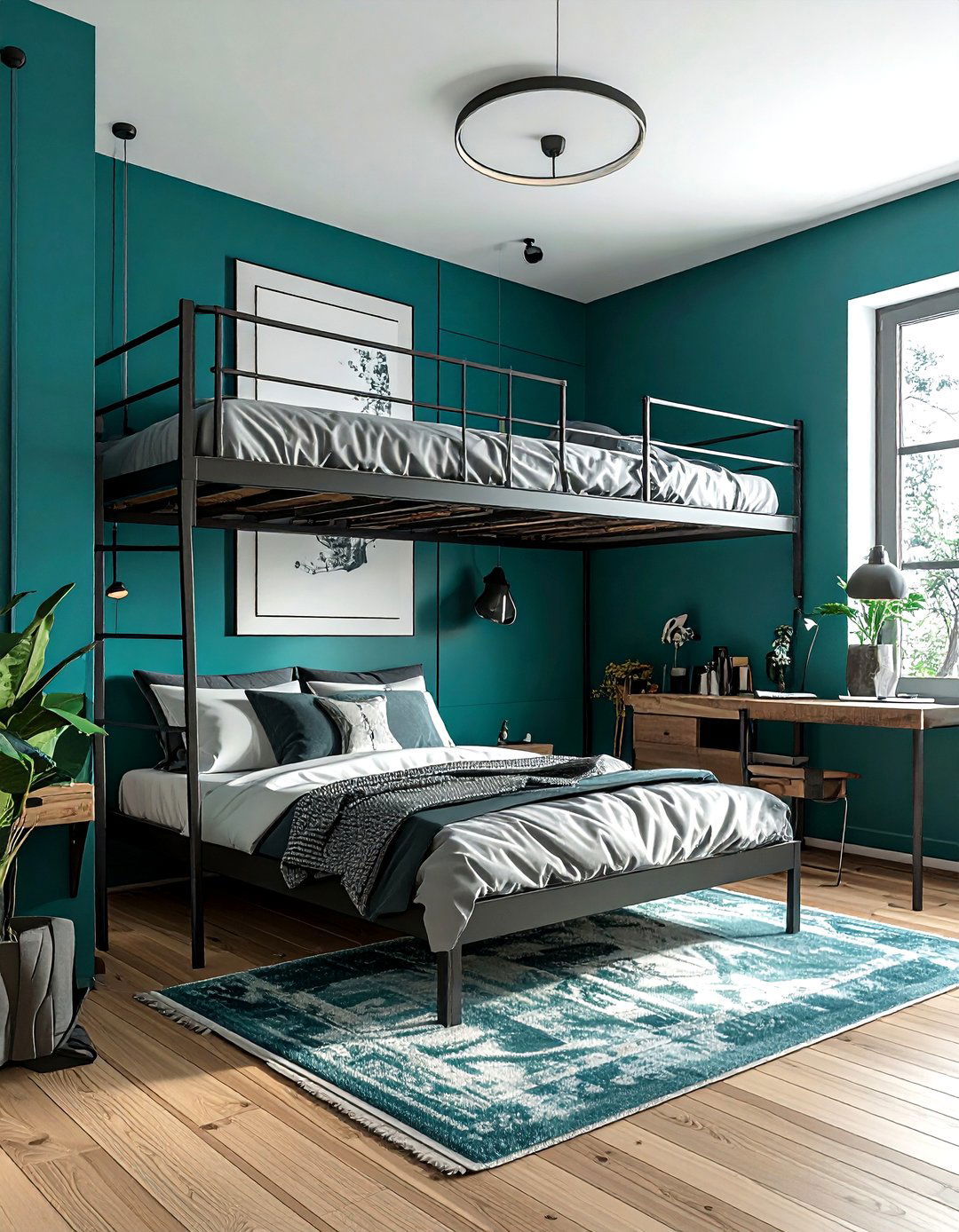 Small Industrial Teal Bedroom - 30 industrial teal bedroom ideas