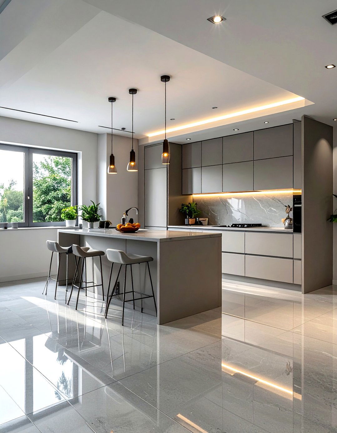 Small Kitchen Polished Concrete - 30 polished concrete floor kitchen ideas