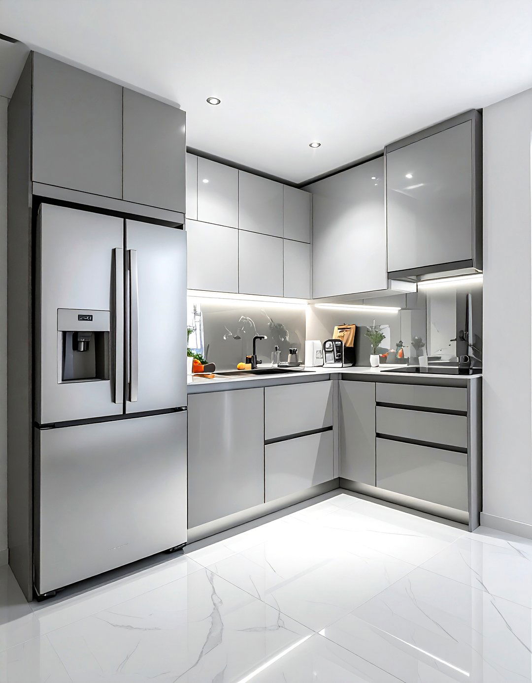 Small Kitchen With LG Counter Depth Fridge - 30 LG kitchen ideas