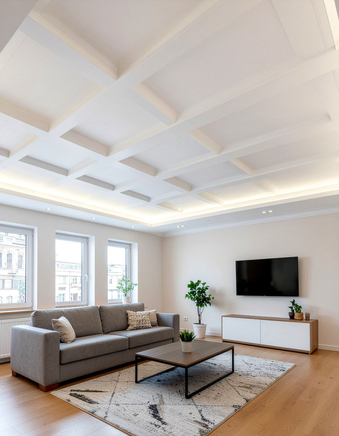Small Living Room Ceiling - 30 living room coffered ceiling designs