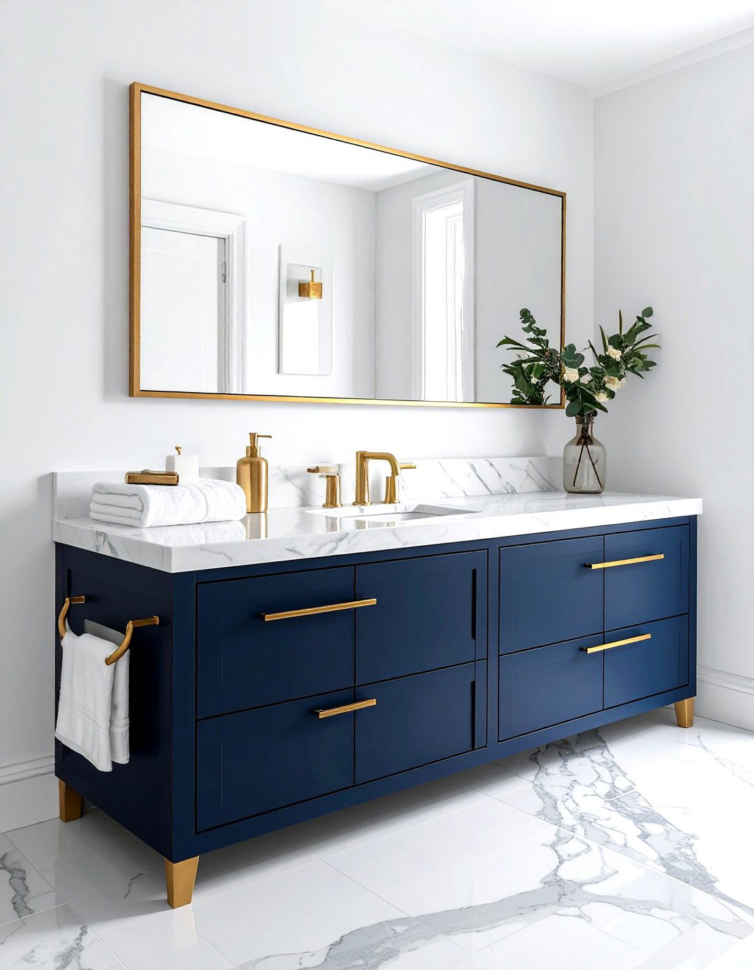 Small Navy Bathroom Layout - 30 navy bathroom decor ideas