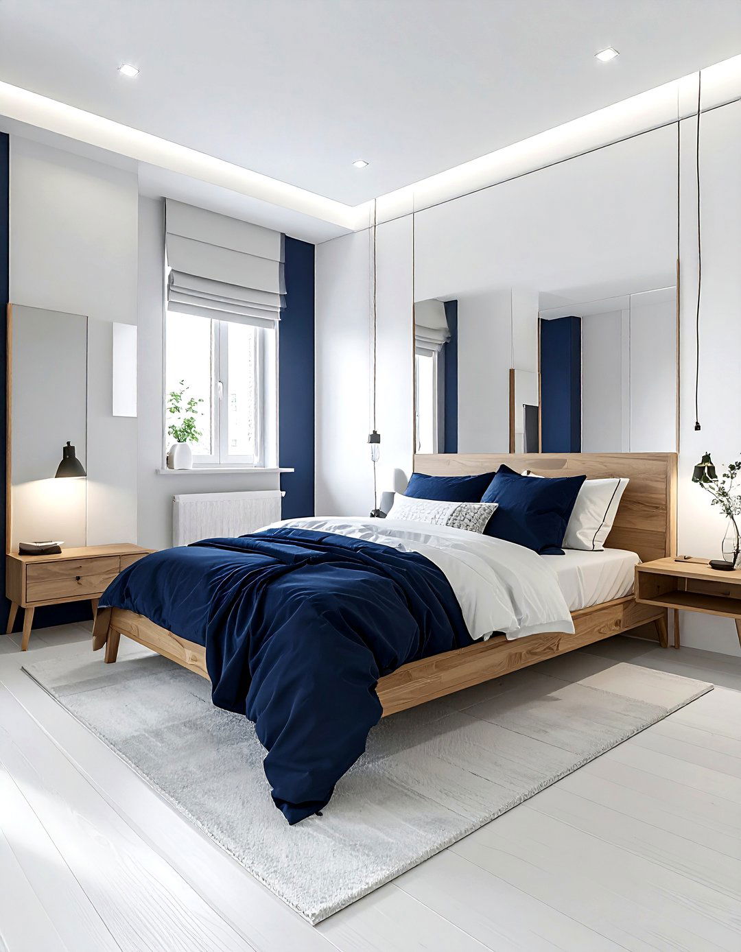 Small Navy Bedroom - 30 scandinavian navy bedroom ideas