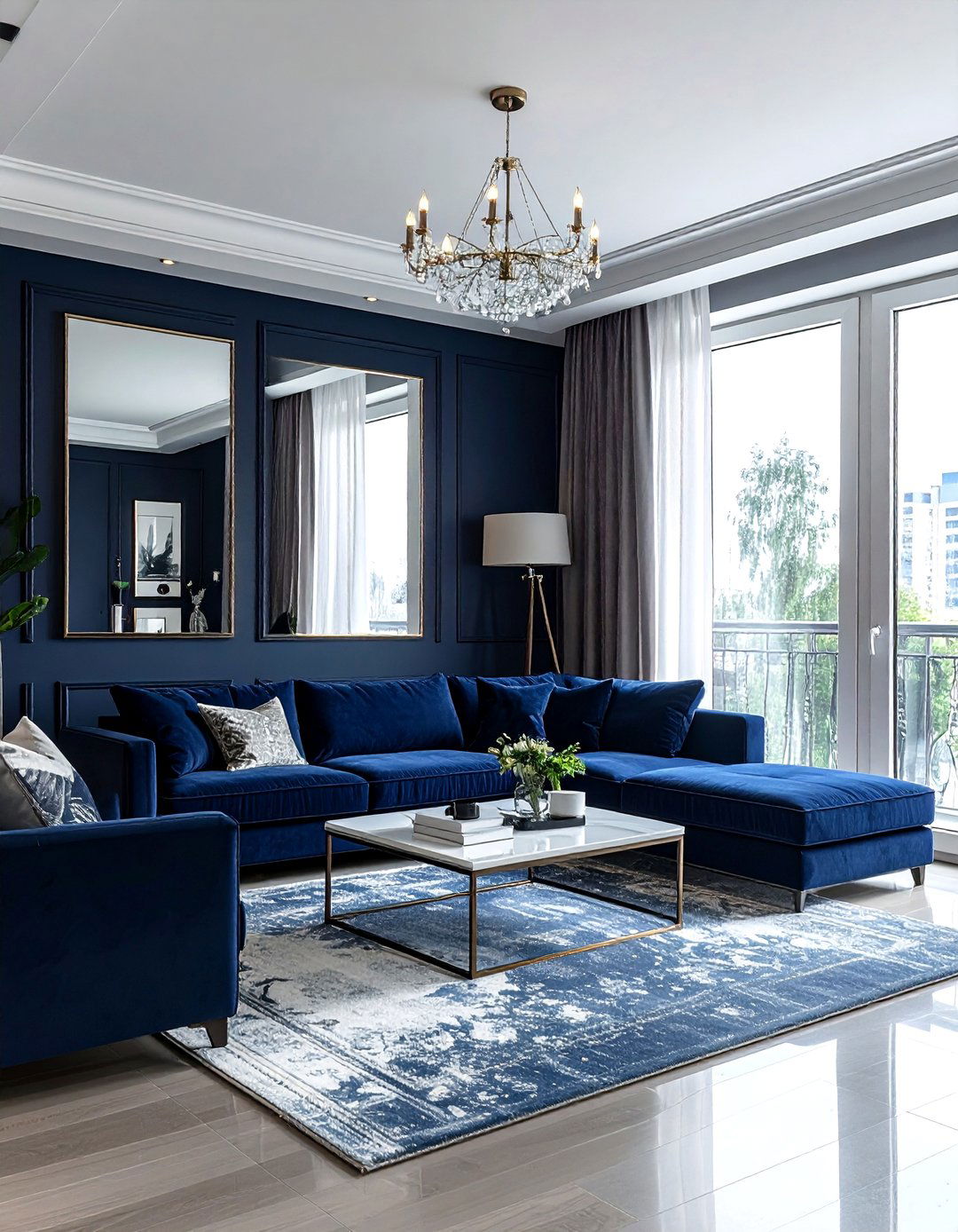 Small Navy Living Room - 30 navy living room design ideas
