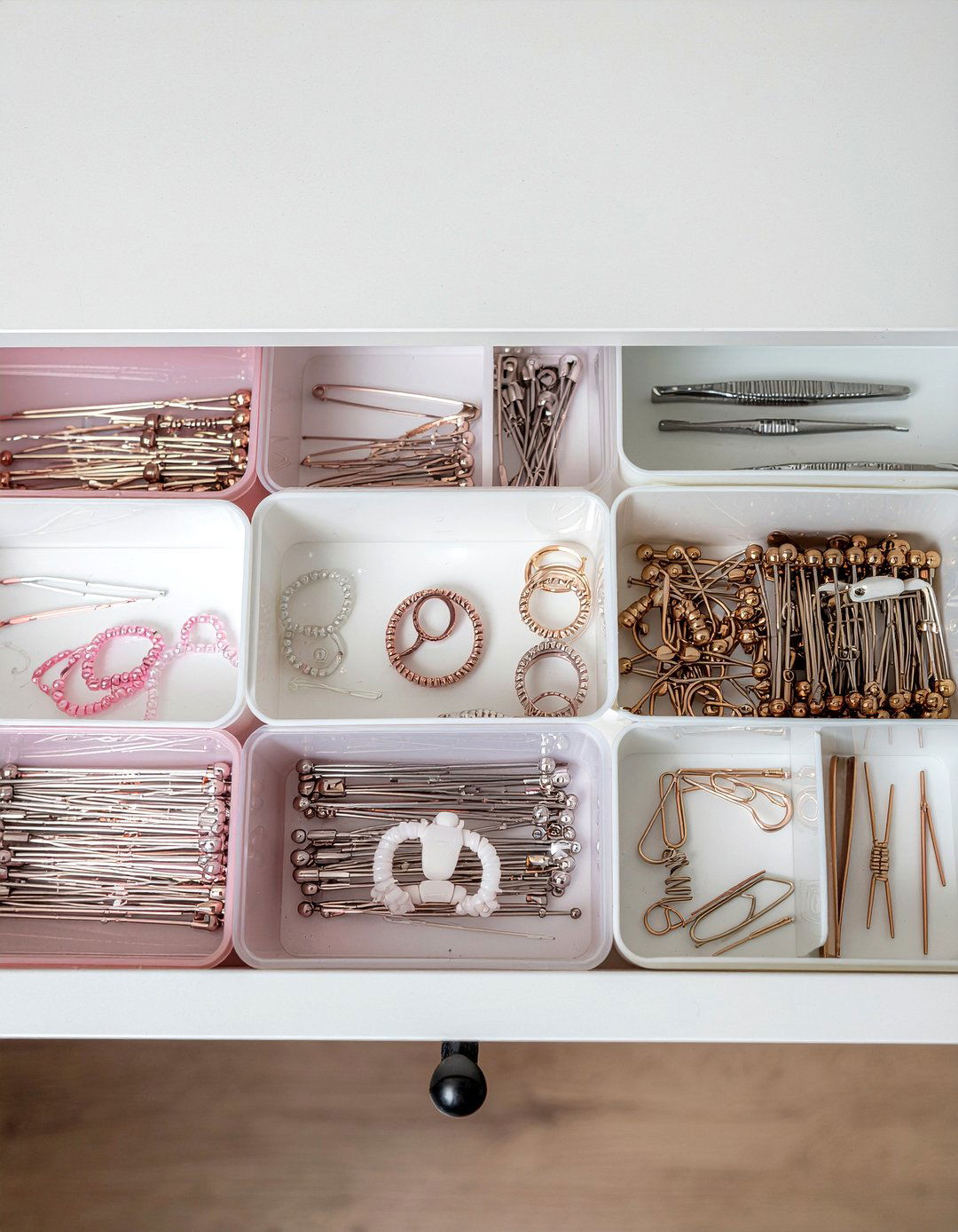Small Parts Bins - 30 bathroom drawer organizer ideas