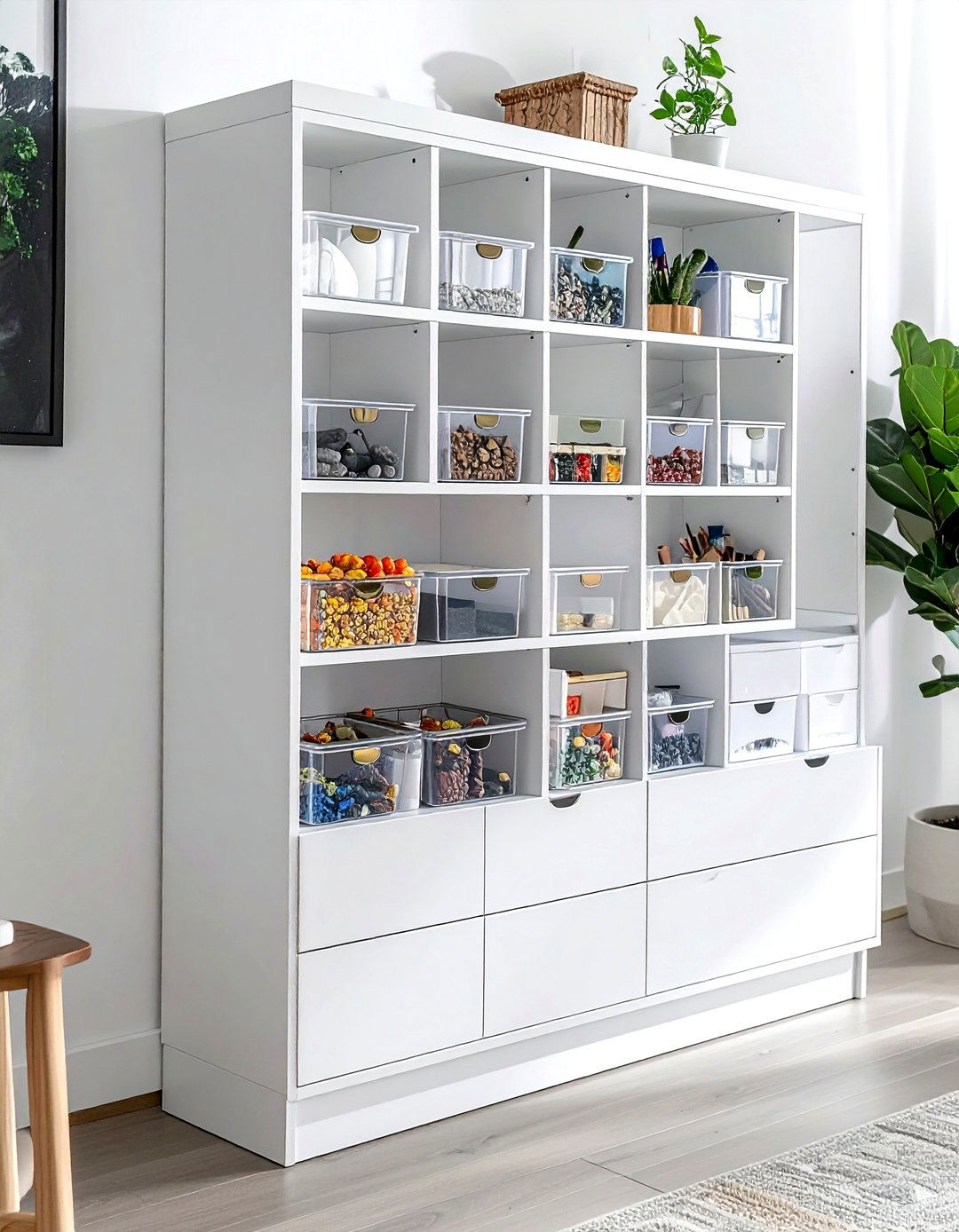 Small Parts Cabinet - 30 desk organization ideas