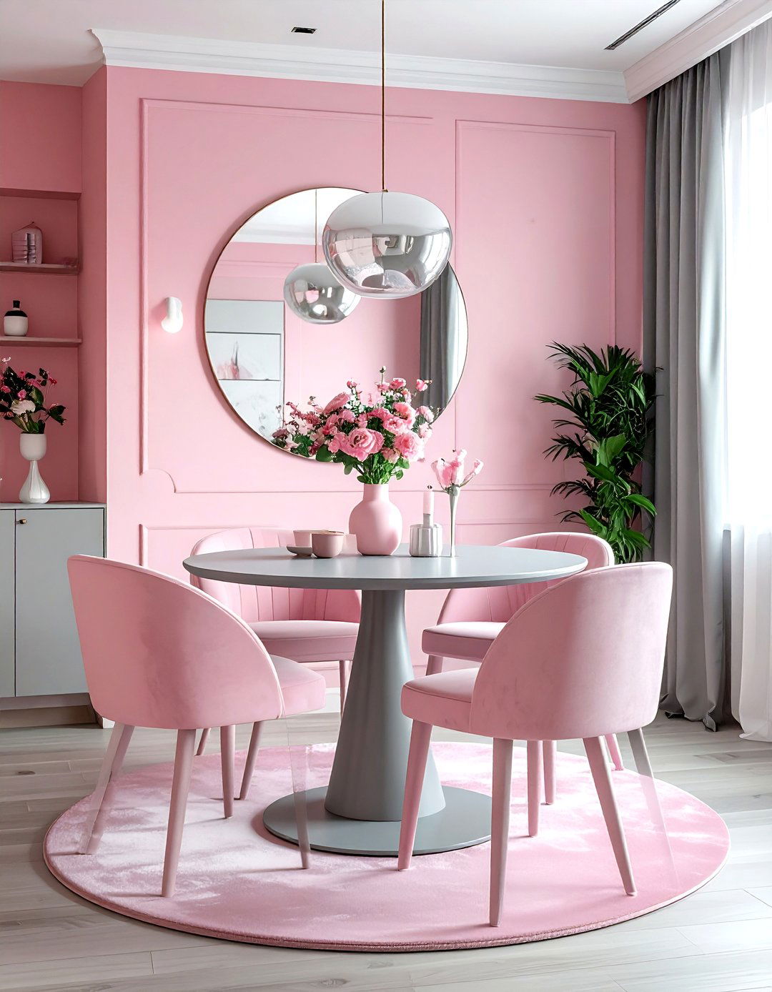 Small Pink And Gray Dining Room - 30 pink and gray dining room ideas