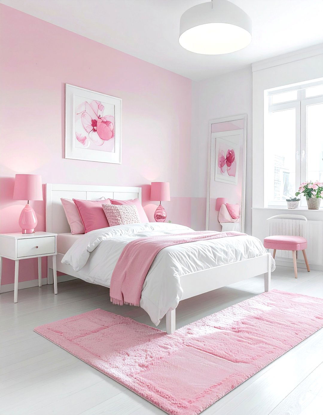 Small Pink and White Bedroom - 30 pink and white bedroom ideas