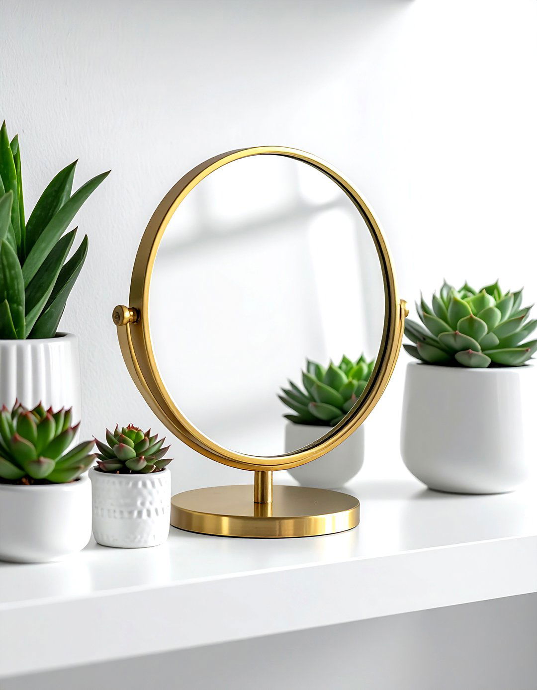 Small Round Accent Mirror - 30 mirror decor ideas