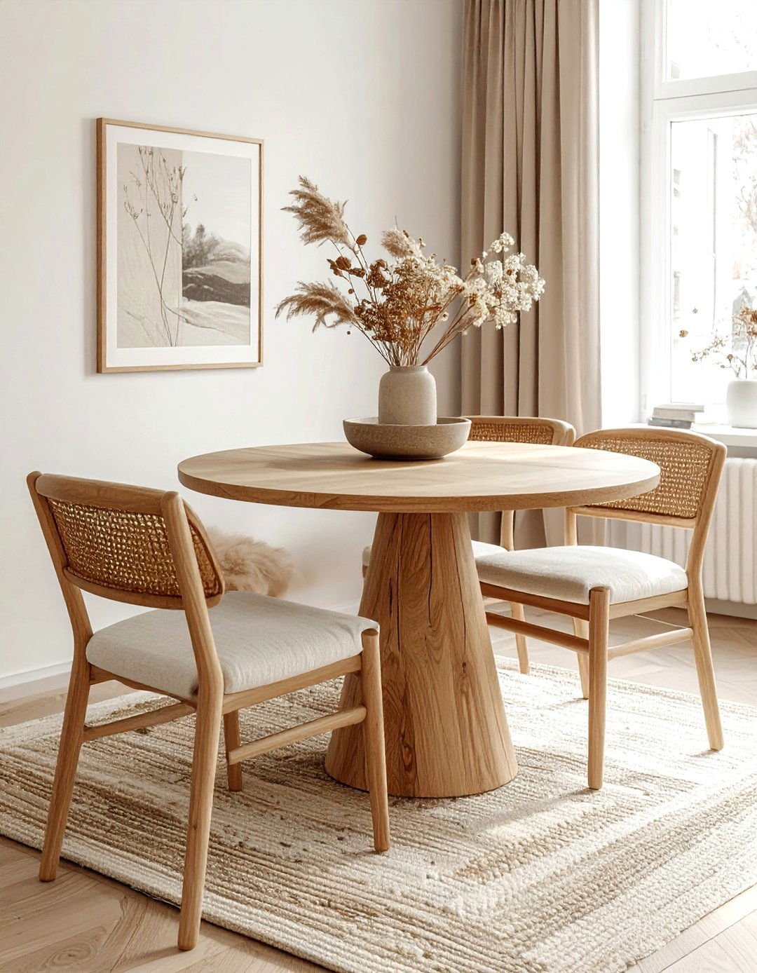 Small Round Dining Table - 30 compact dining room ideas