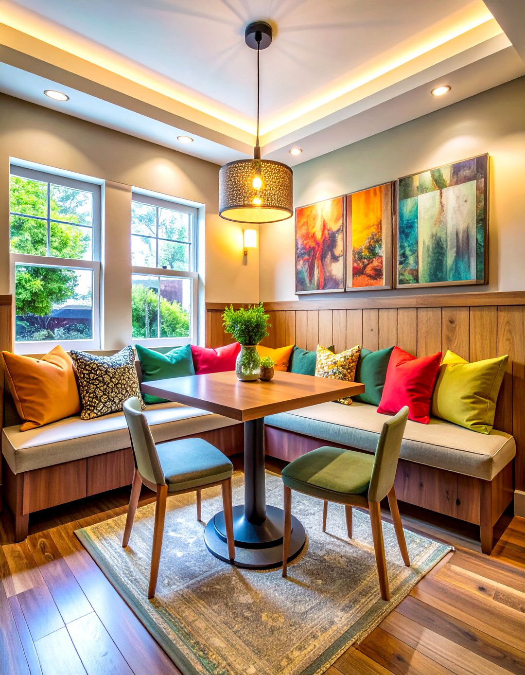 Small Space Dining Nook - 30 model home dining room ideas