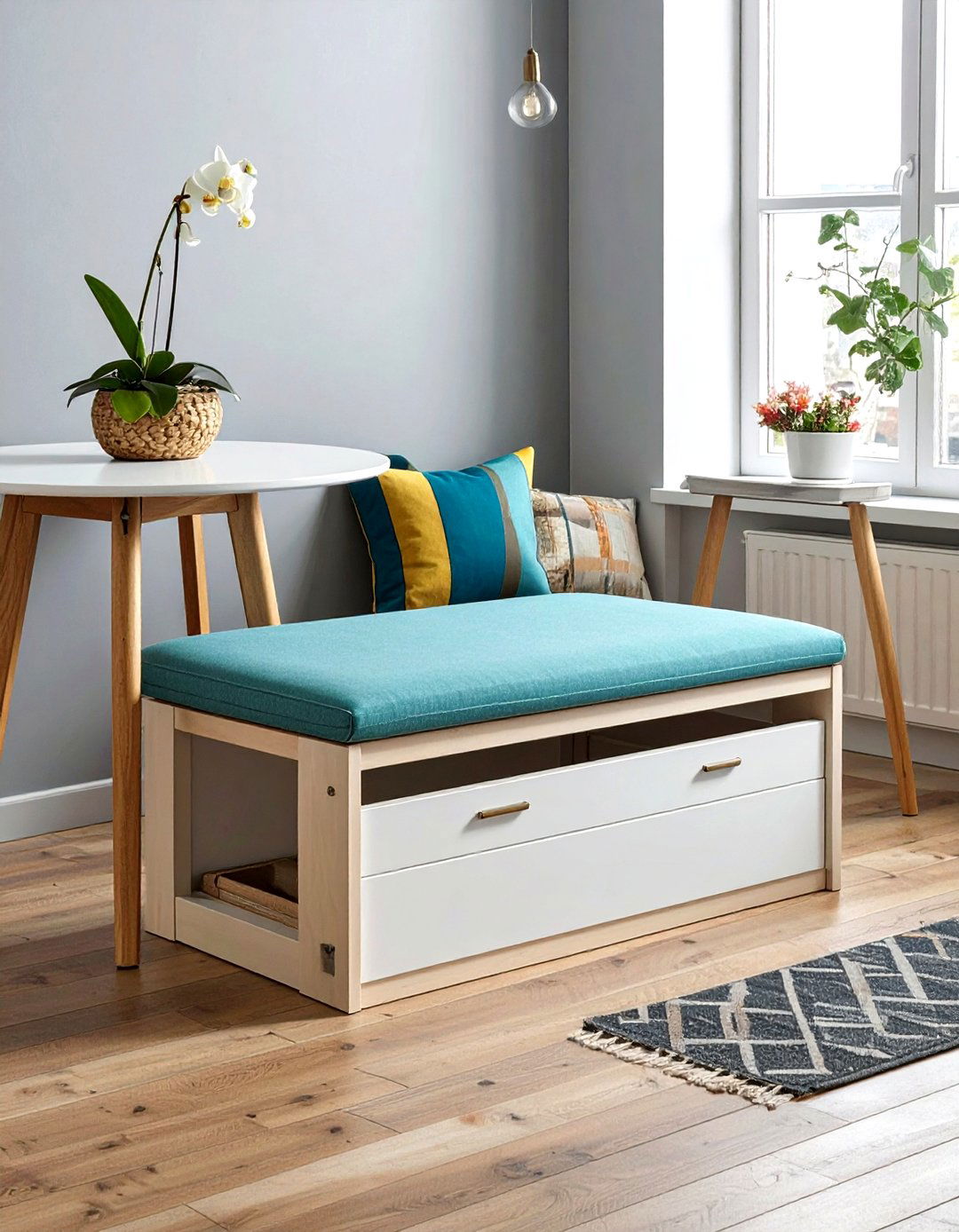 Small Space Folding Dining Bench - 30 storage dining bench ideas