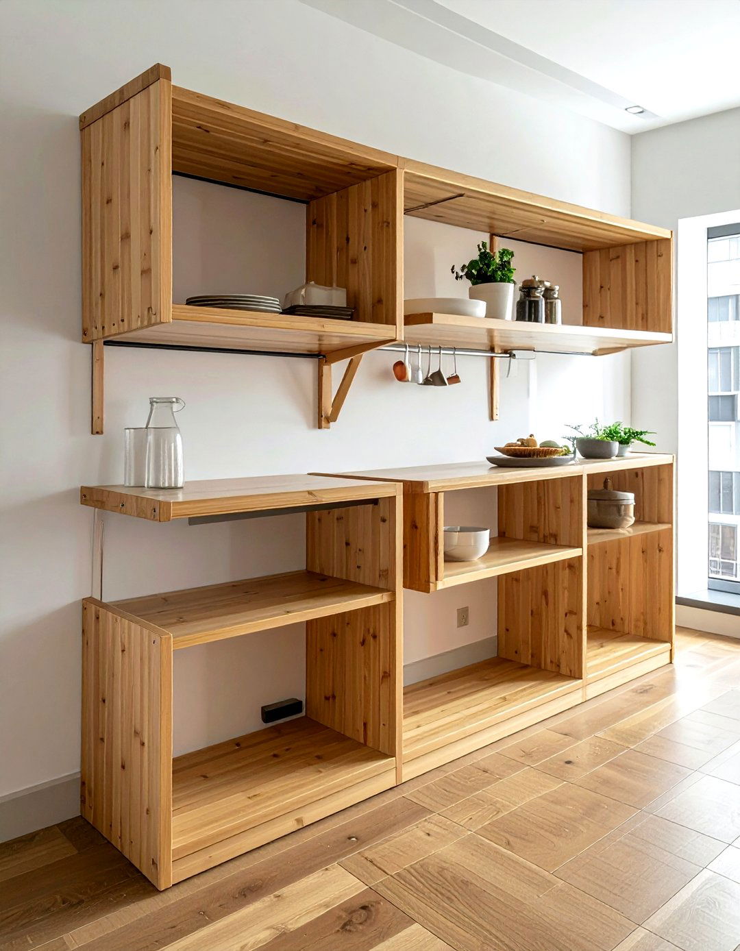 Small Space Folding Shelves - 30 dining room shelving ideas