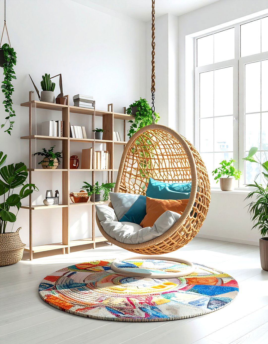 Small Space Hanging Chair - 30 living room hanging chair ideas