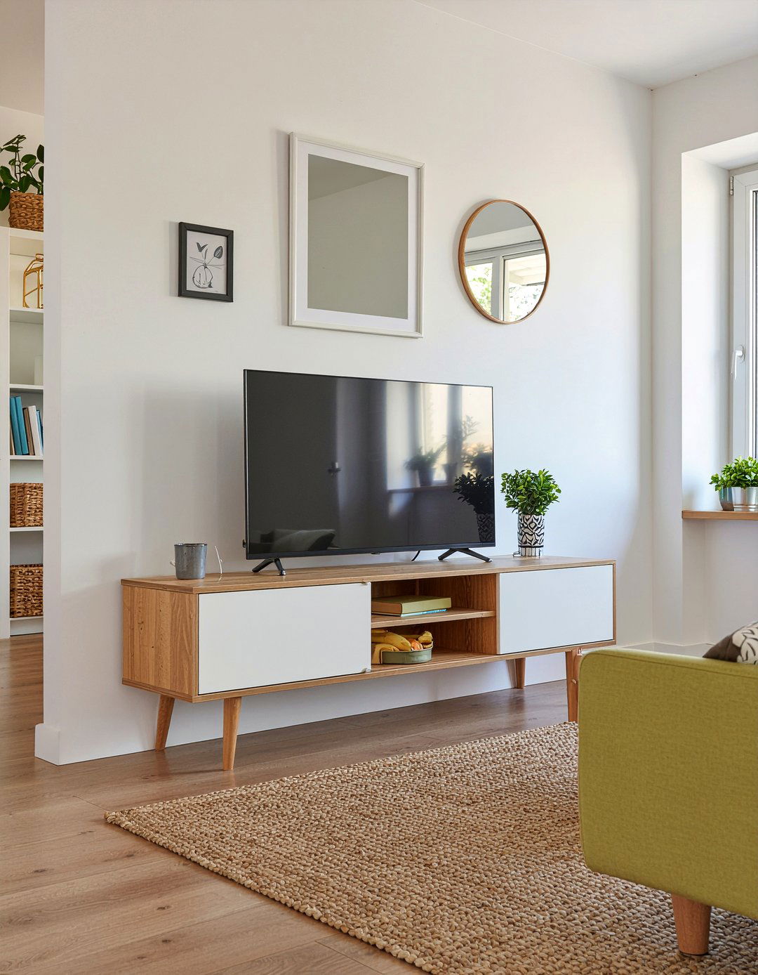 Small Space TV Console - 30 living room entertainment center ideas