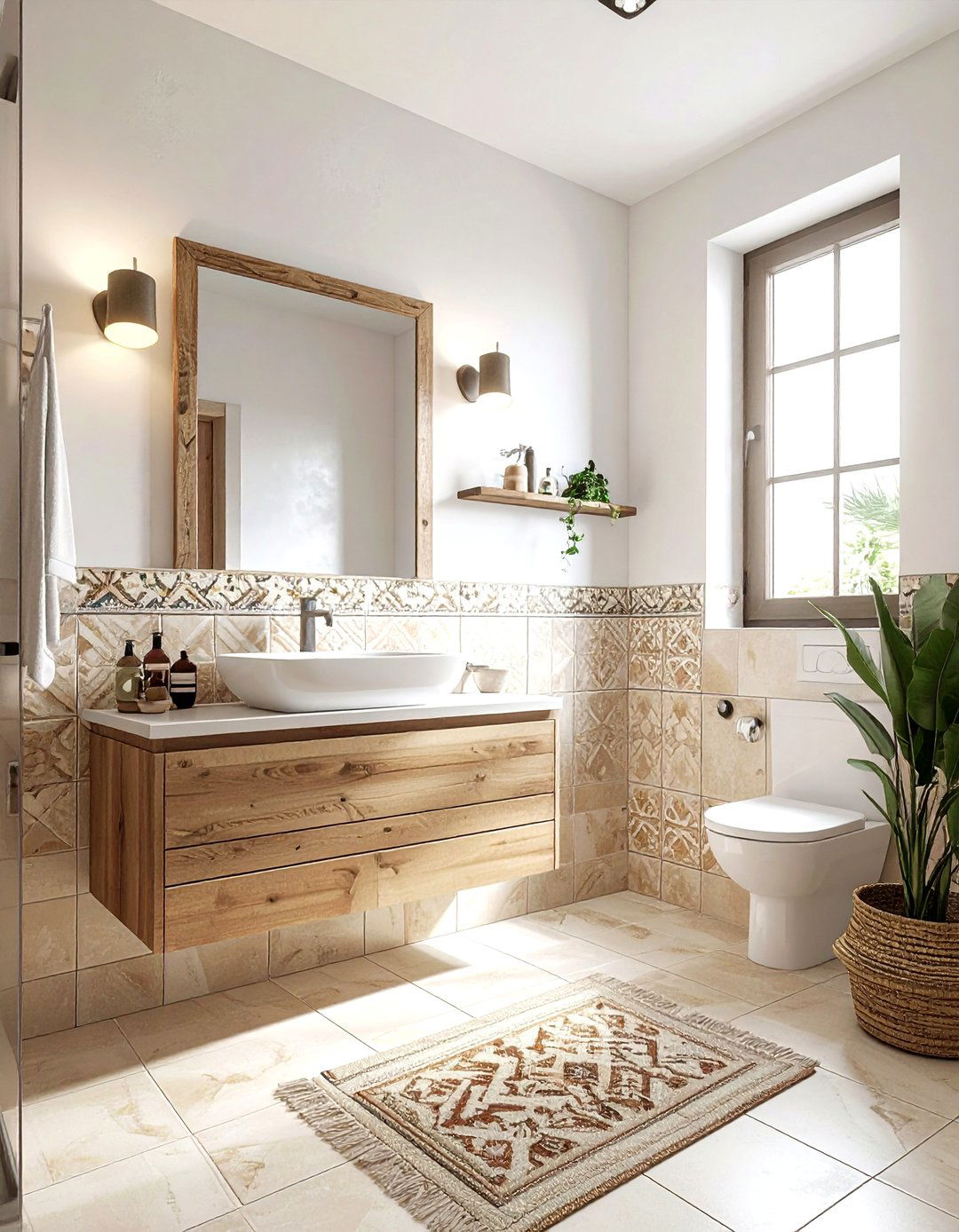 Small Spanish tile bathroom - 30 Spanish tile bathroom ideas