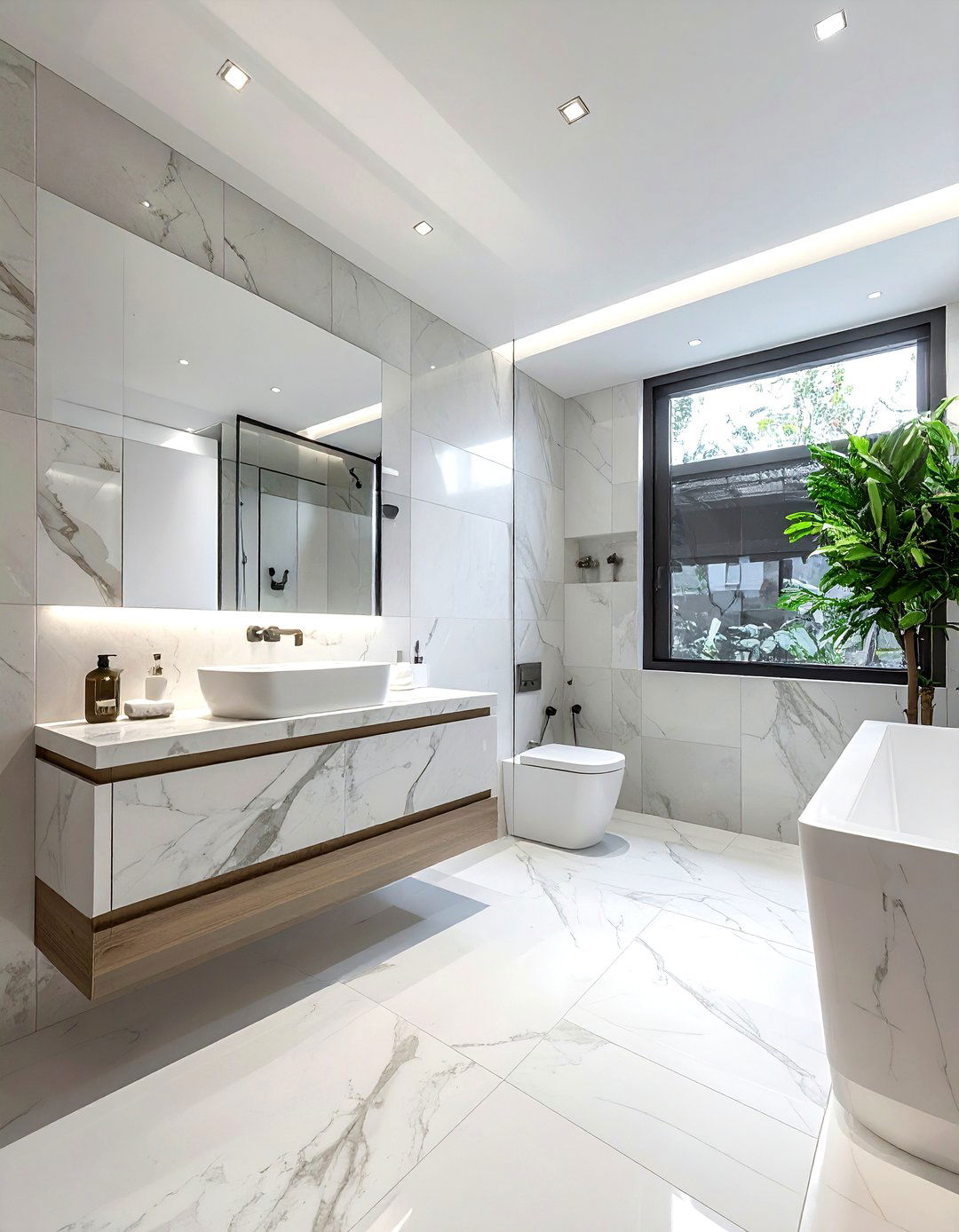 Small Stone - 30 stone bathroom ideas