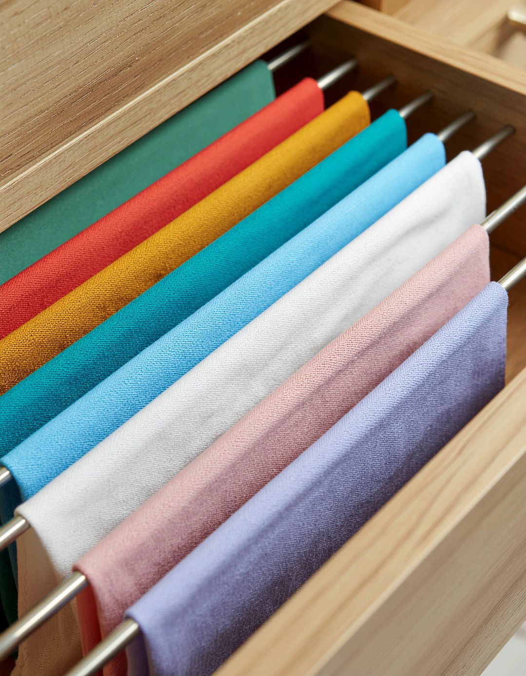 Small Tension Rods - 30 bedroom drawer organizers