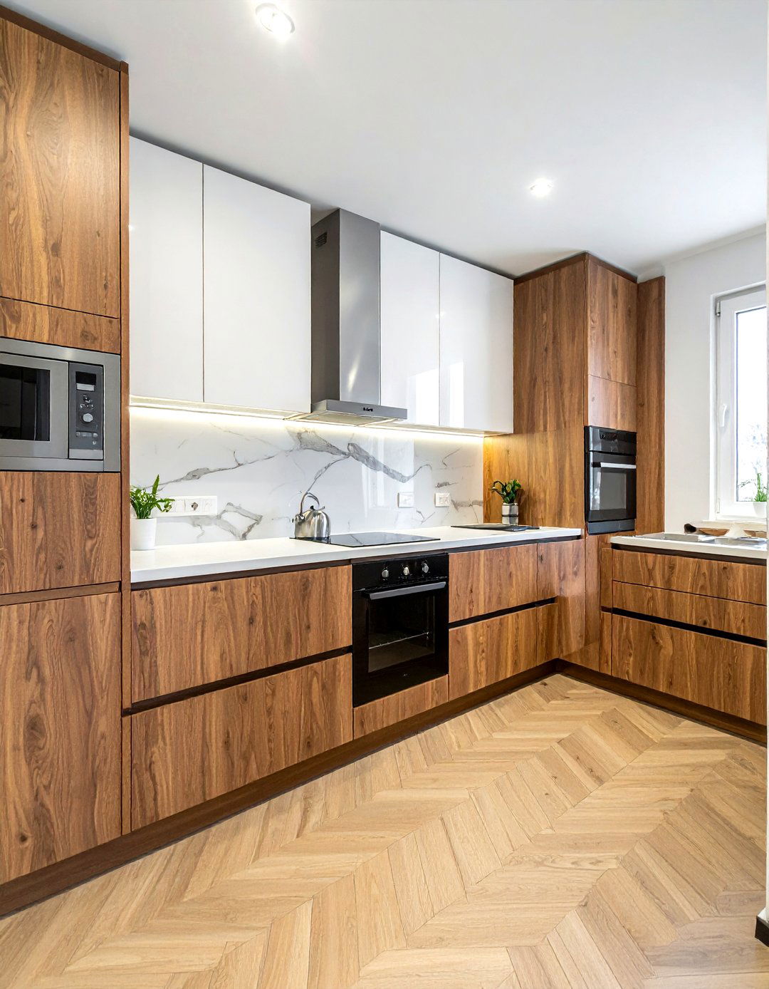 Small Walnut Kitchen Layout - 30 walnut kitchen cabinet ideas