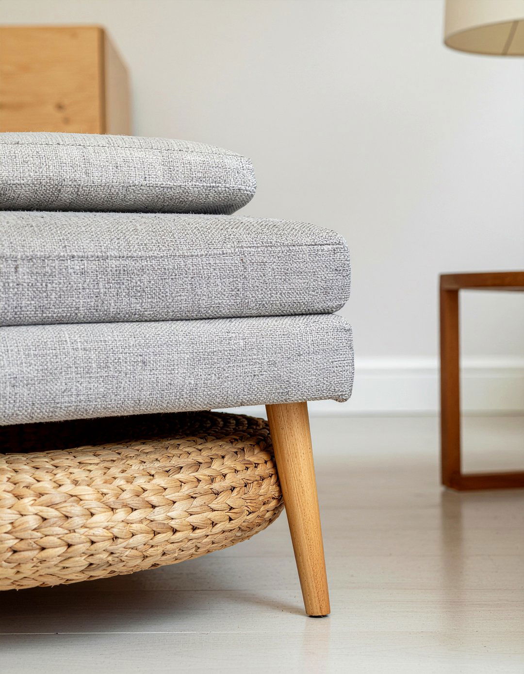 30 Living Room Woven Ottoman Ideas for Extra Texture