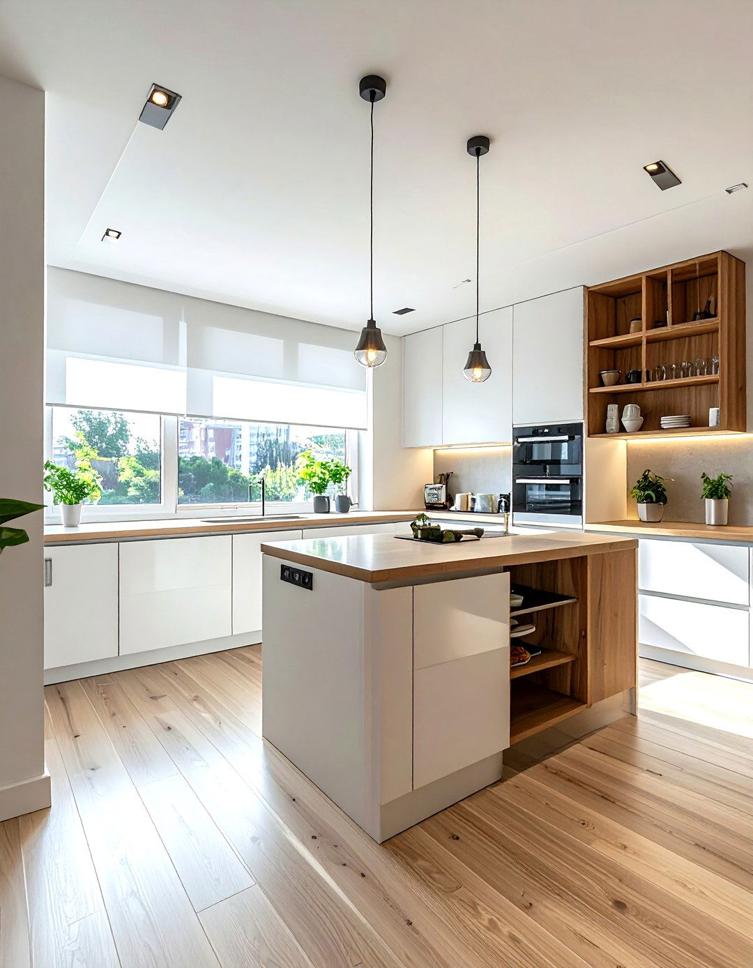 Small apartment kitchen cordless blinds - 30 kitchen blinds ideas