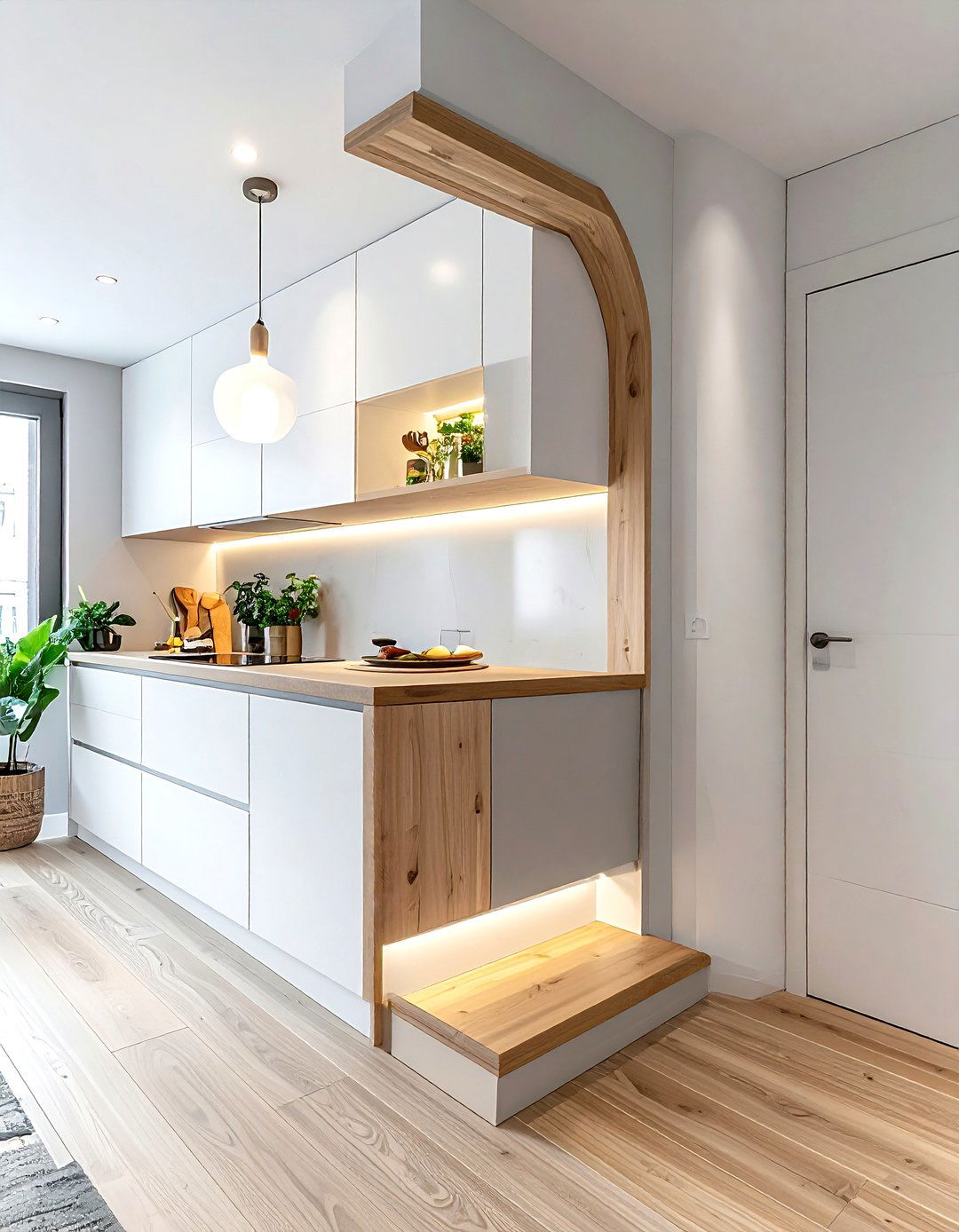 Small apartment kitchen opening - 30 pass-through dining room ideas