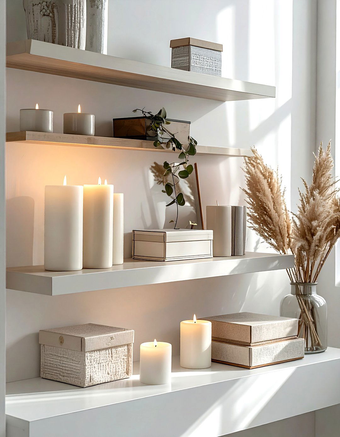 Small apartment shelf styling - 30 shelf vignette ideas