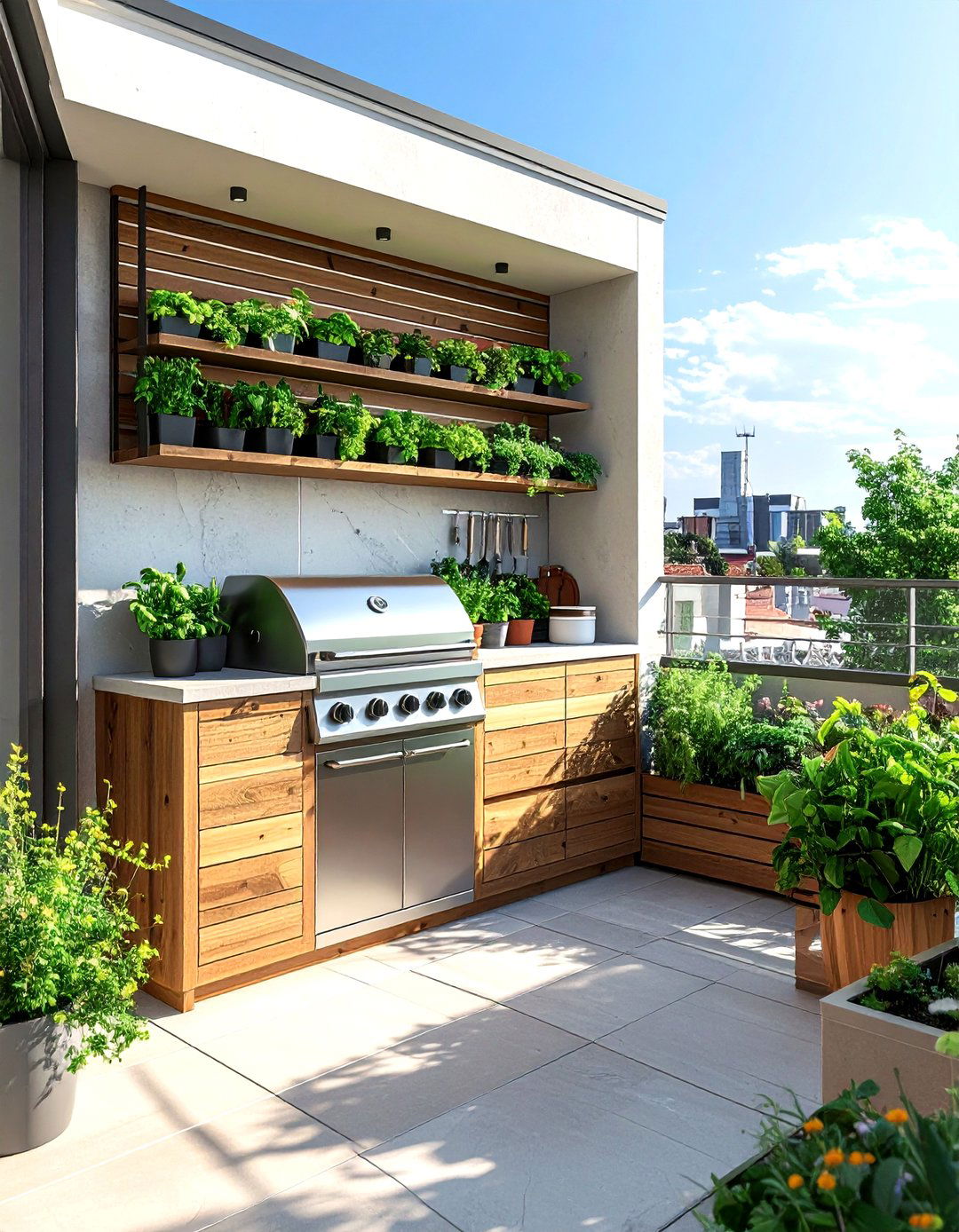 Small balcony kitchen - 30 summer kitchen ideas