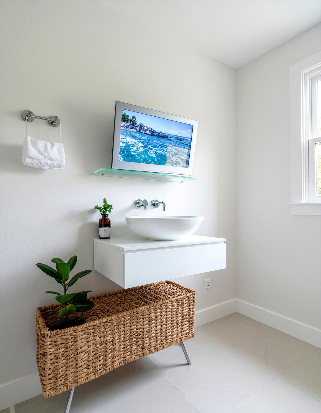 Small bathroom mirror TV - 30 bathroom mirror TV ideas