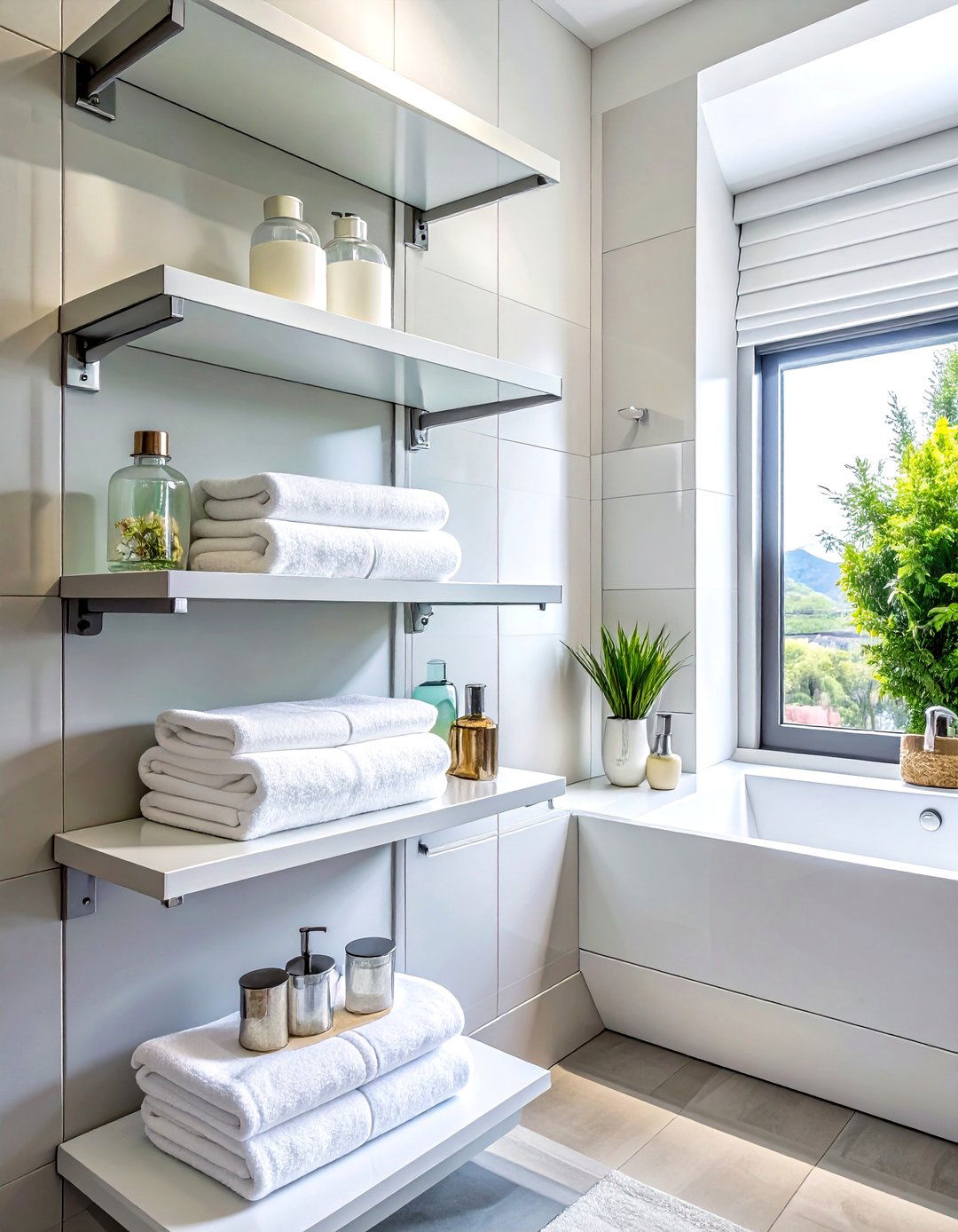 Small bathroom storage - 30 brushed nickel bathroom ideas