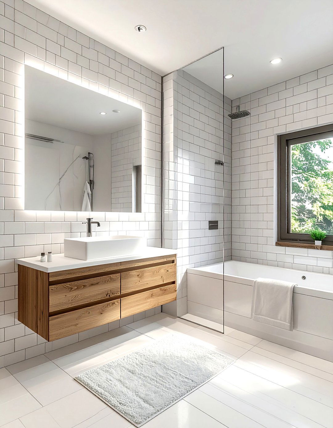 Small bathroom subway tile layout - 30 subway tile bathroom ideas