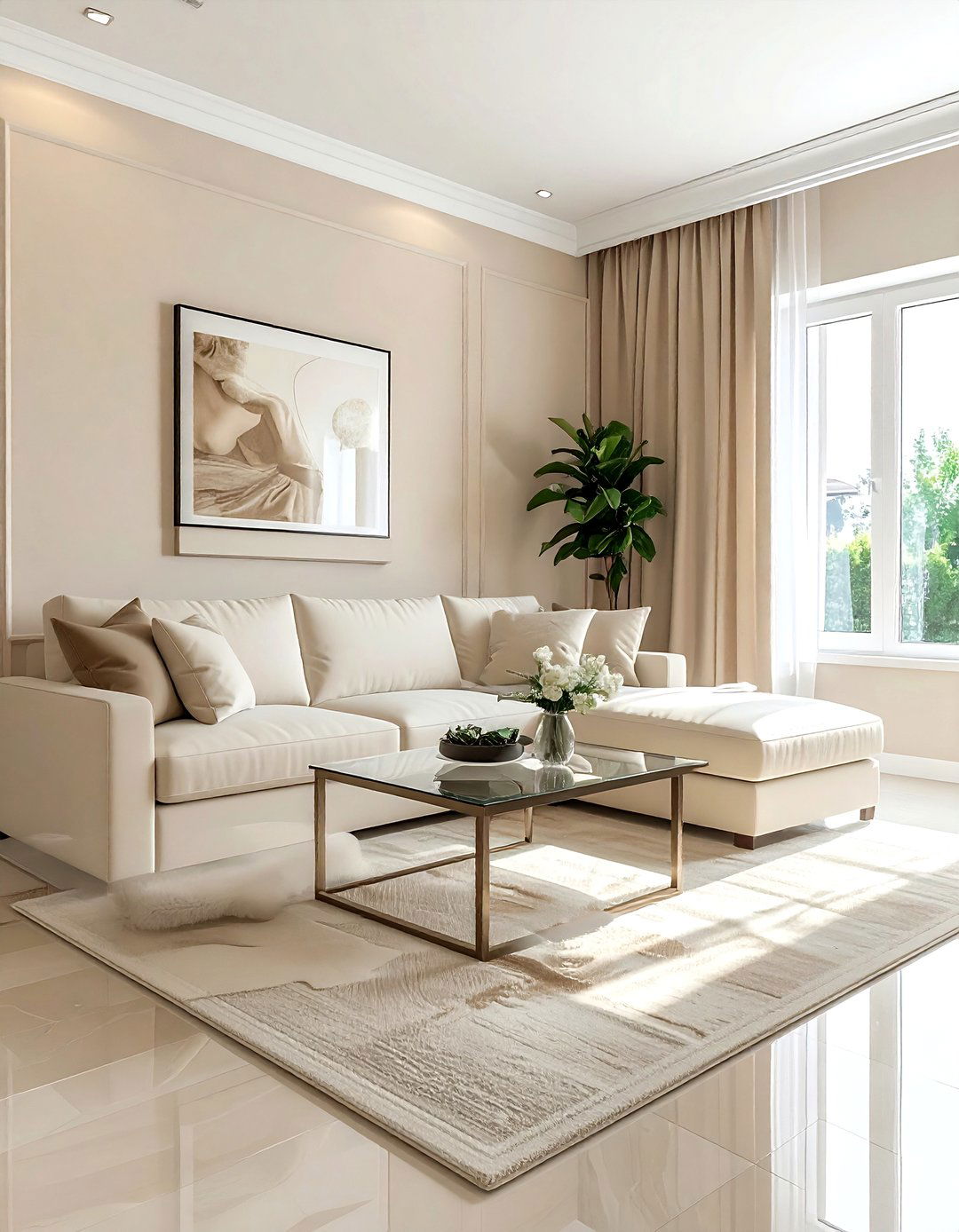 Small beige living room - 30 contemporary beige living room ideas