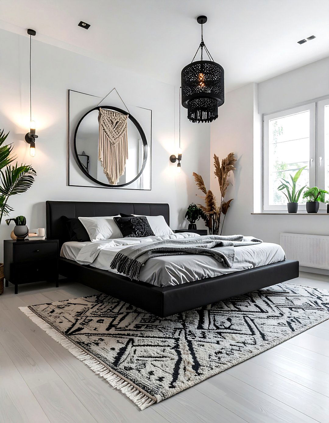 Small black boho bedroom - 30 bohemian black bedroom ideas