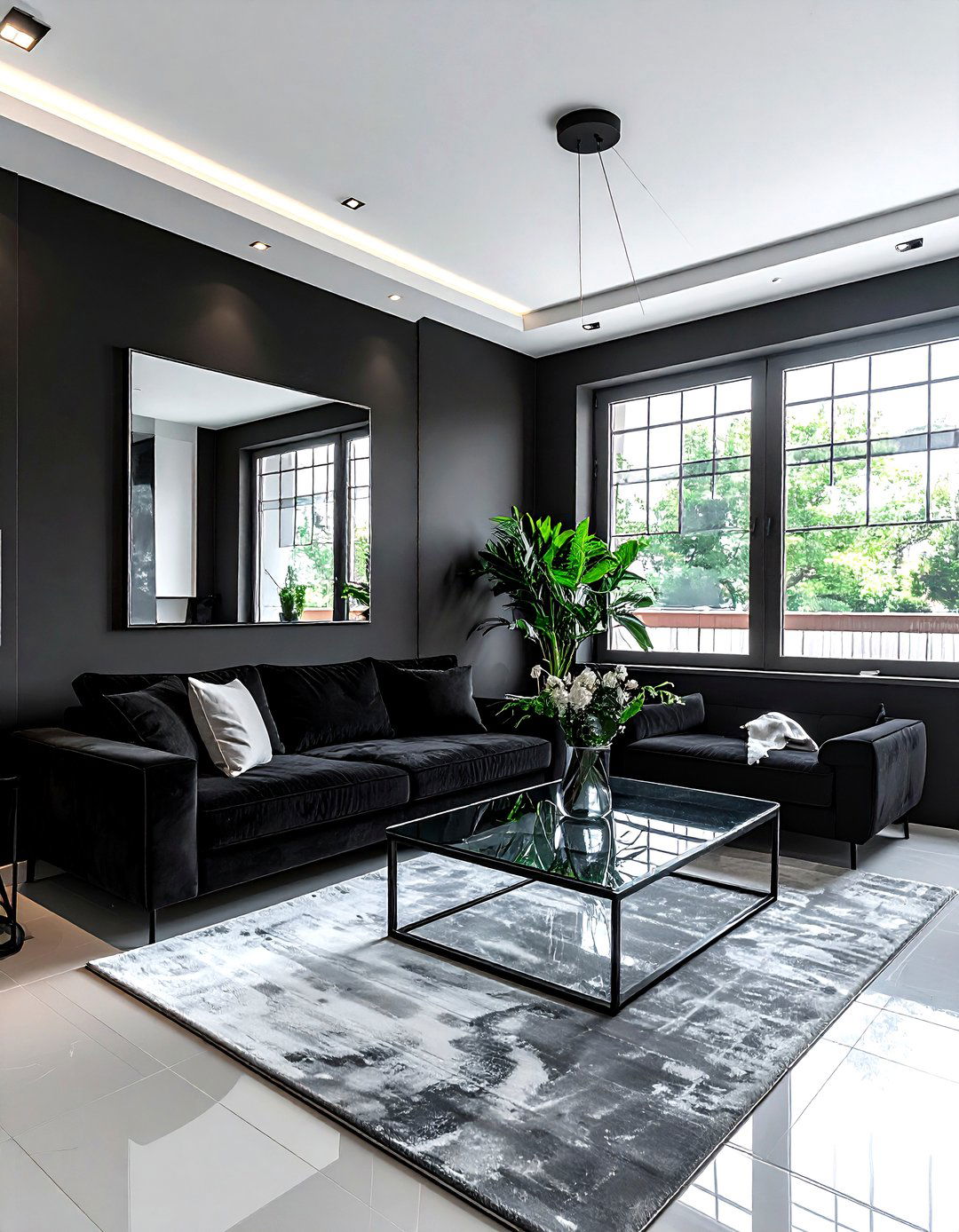 Small black living room - 30 minimalist black living room ideas