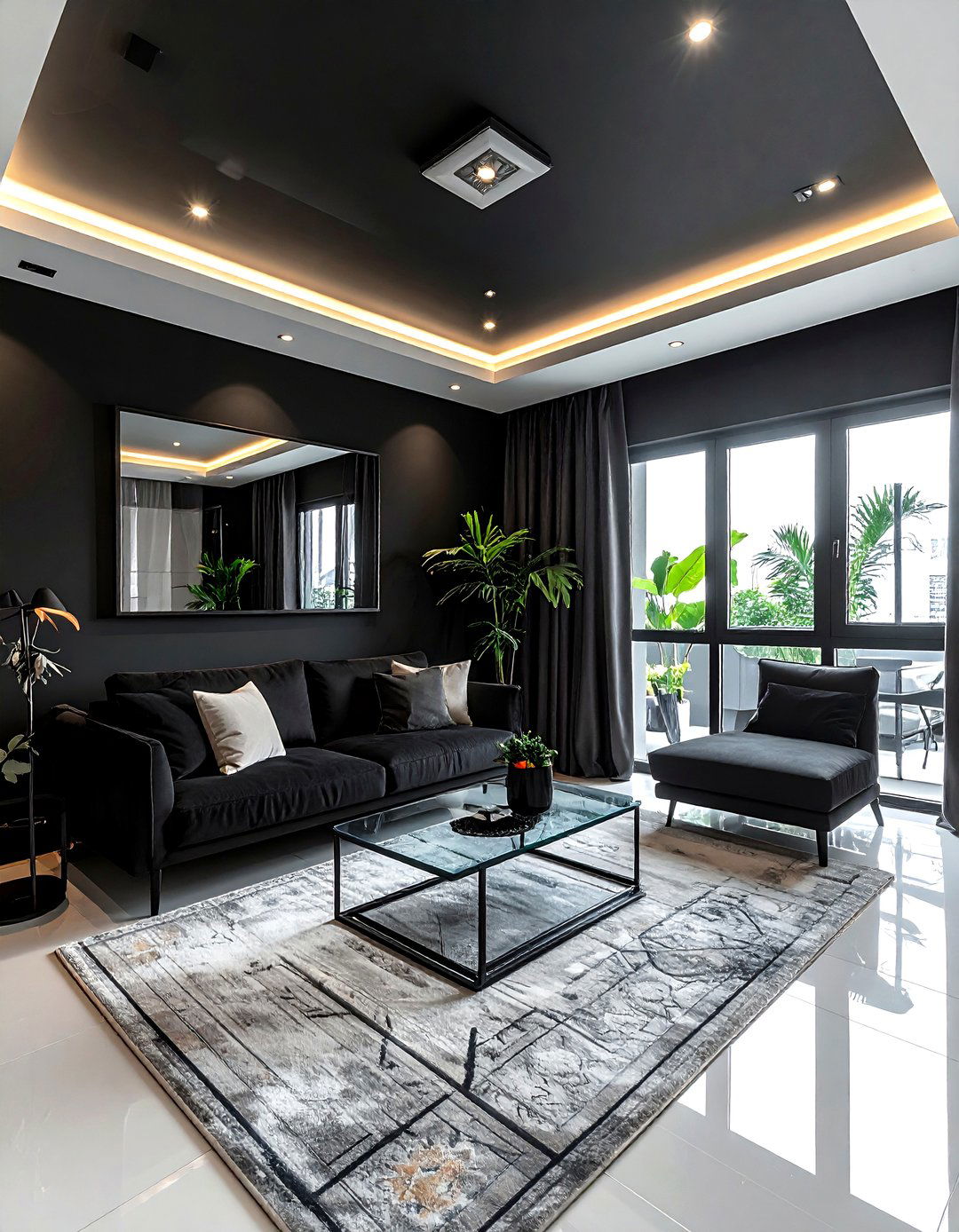 Small black living room - 30 modern black living room ideas