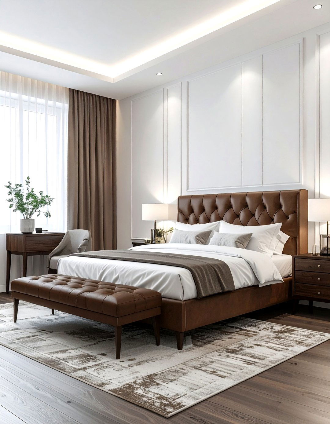 Small brown and white bedroom - 30 brown and white bedroom ideas