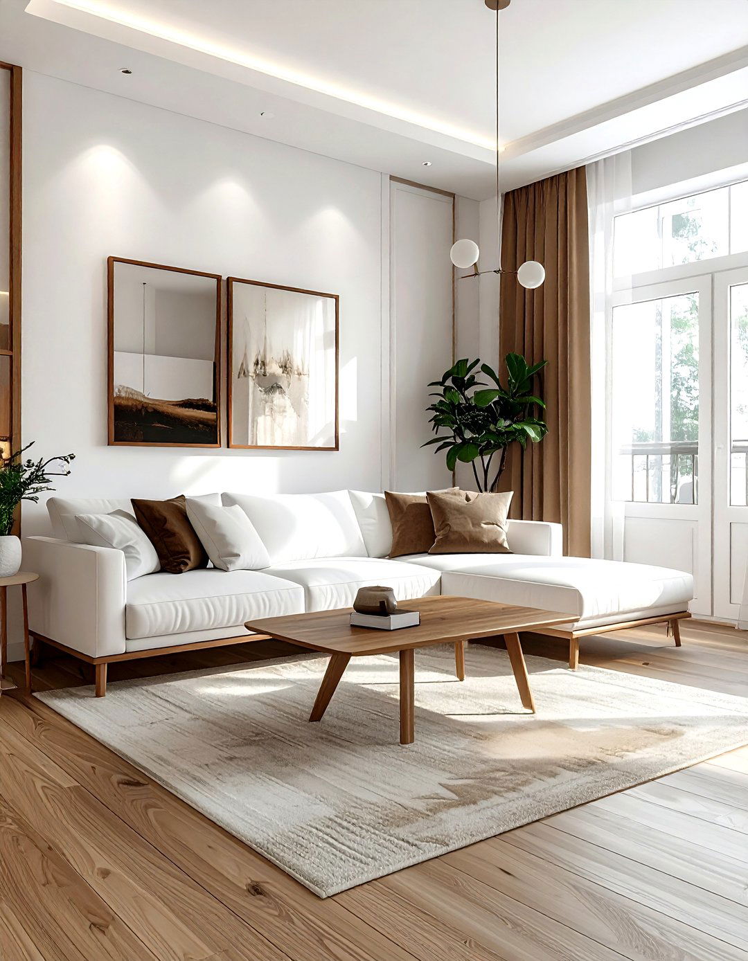 Small brown and white living room - 30 brown and white living room ideas