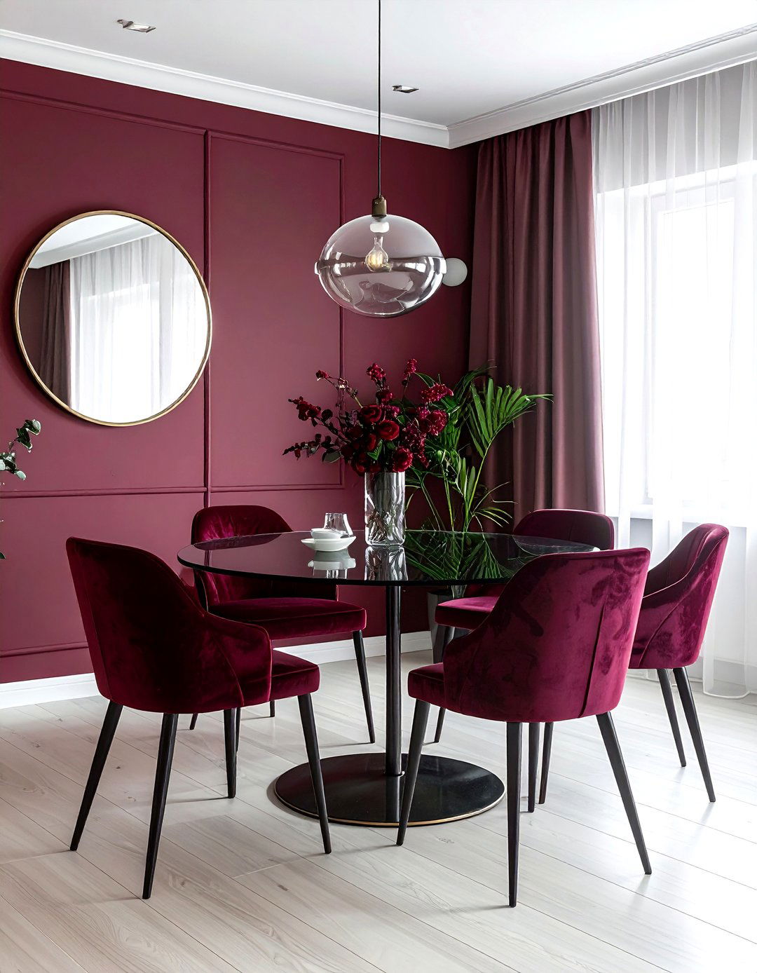 Small burgundy dining room - 30 burgundy dining room ideas