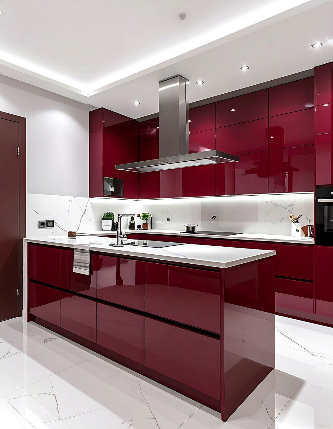 Small burgundy kitchen - 30 burgundy kitchen ideas