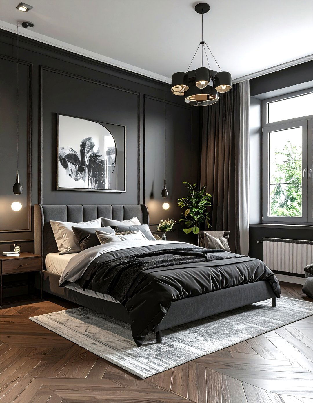 Small charcoal bedroom - 30 dark charcoal bedroom ideas