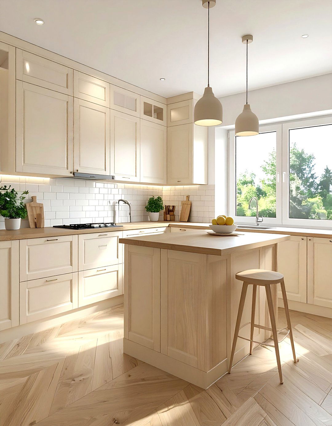 Small cream kitchen layout - 30 cream kitchen design ideas