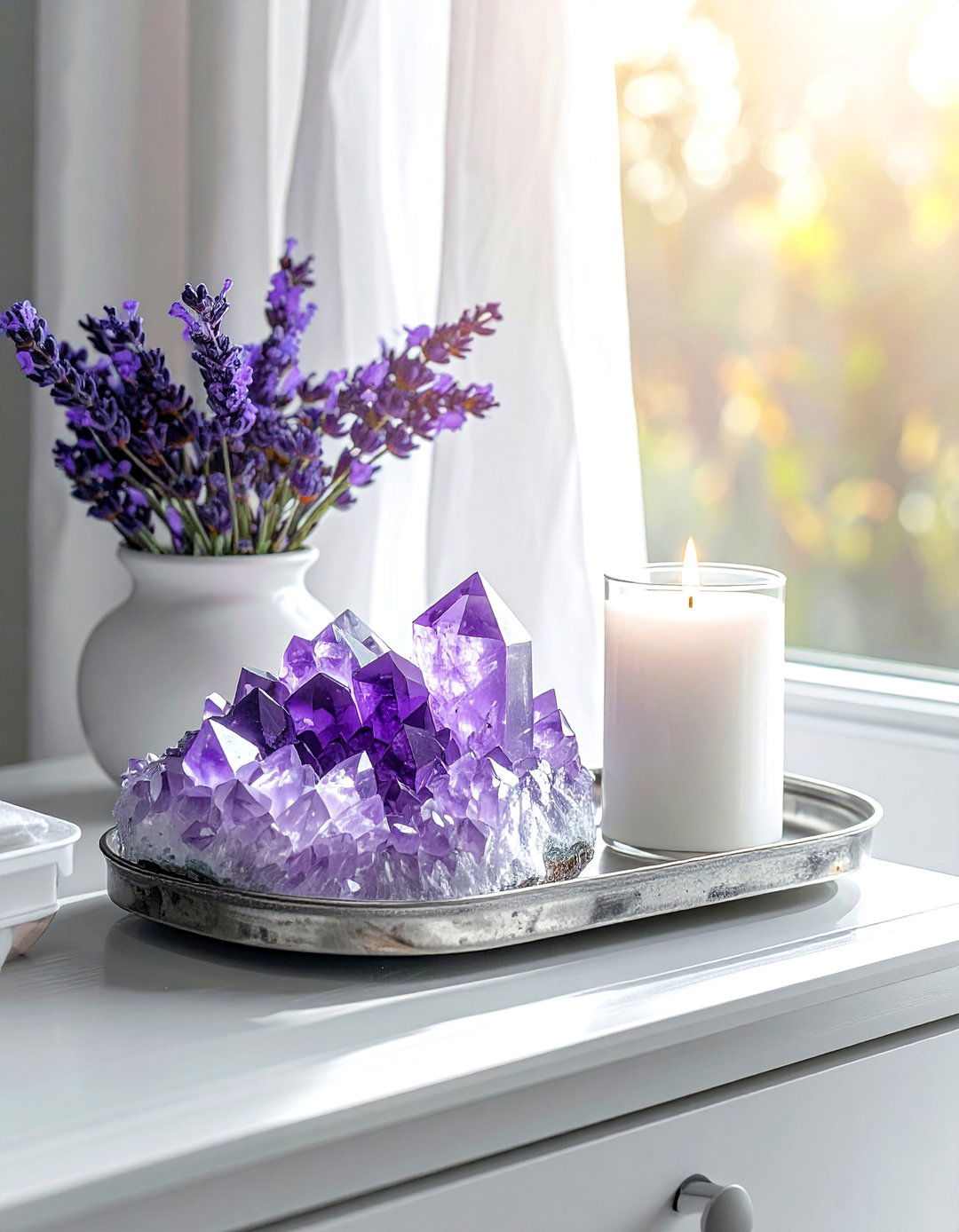 Small crystal for bedroom - 30 nightstand styling ideas