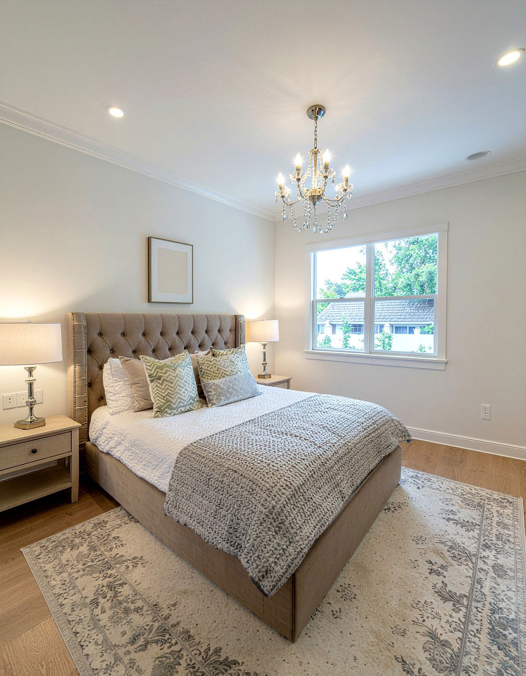 Small flush mount chandelier - 30 bedroom chandeliers